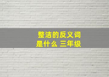 整洁的反义词是什么 三年级